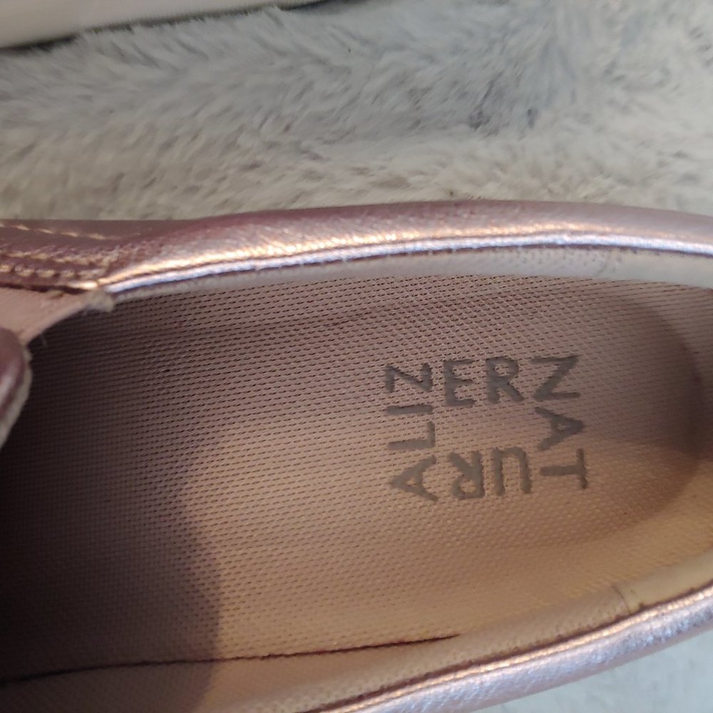 Naturalizer pale pink metallic leather slipon loafer size 7 - Picture 12 of 14